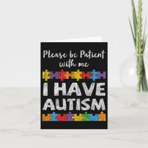 Carte Sensibilisation sur l'autisme J'Ai Autisme Autisti