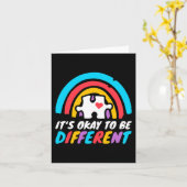 Carte Sensibilisation sur l'autisme Ok Pour Être Différe (Fleur jaune)