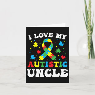 Carte Sensibilisation sur l'autisme Oncle J'Aime Mon Onc