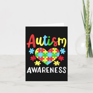 Carte Sensibilisation sur l'autisme, Petit, Noir