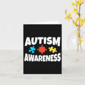 Carte Sensibilisation sur l'autisme Puzzle Piece Support (Fleur jaune)