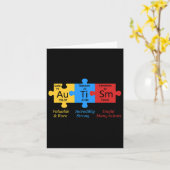 Carte Sensibilisation sur l'autisme Puzzle Tableau Pério (Fleur jaune)