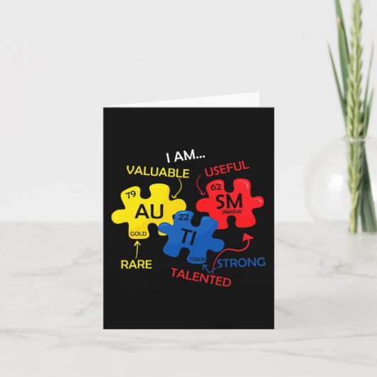 Carte Sensibilisation sur l'autisme Puzzle Tableau pério (Devant)