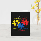 Carte Sensibilisation sur l'autisme Puzzle Tableau pério (Fleur jaune)