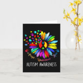 Carte Sensibilisation sur l'autisme Sunflower Accepter C (Fleur jaune)