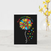 Carte Sensibilisation sur l'autisme Sunflower Accepter C (Fleur jaune)