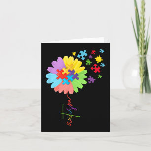 Carte Sensibilisation sur l'autisme Sunflower Puzzle Piè