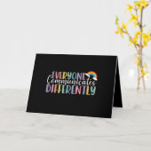 Carte Sensibilisation sur l'autisme Tout Le Monde Commun (Fleur jaune)