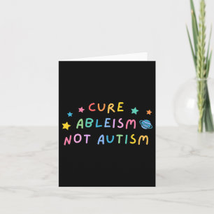Carte Sensibilisation sur l'autisme Traite Ableisme Pas