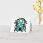 Carte Sensibilisation turquoise au soutien du carbone (Fleur jaune)
