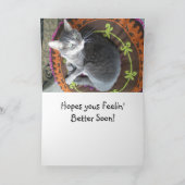 Carte Sent un meilleur bientôt chat de Kitty (Intérieur)
