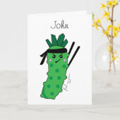 Carte Sentez ma douleur Kawaii Wasabi Caractère Alimenta (Fleur jaune)