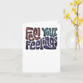 Carte Sentez vos sentiments Sticker Word Art (Fleur jaune)
