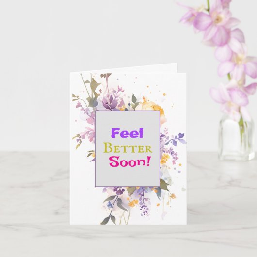 Carte Sentez-vous mieux bientôt (Orchidée)