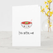 Carte Sentez-vous mieux bientôt Soup Card (Fleur jaune)