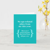 Carte Sentez Vraiment Mal À Quel Point Vous Avez De L'Âg (Fleur jaune)