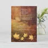 Carte sentier d'automne chute feuille détails mariages (Debout devant)