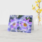 Carte Sentier de fée violette Dahlia sur toile et autres (Fleur jaune)