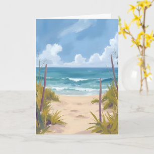 Carte Sentier de la plage Eau de mer Peinture côtière