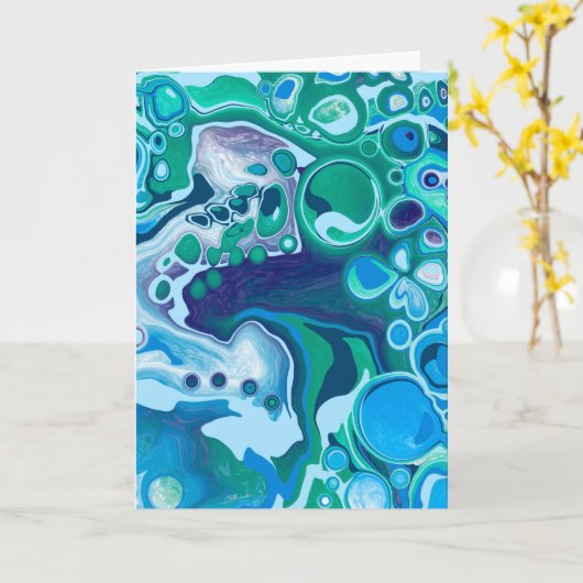 Carte Sentiment bleu | Penser à vous (Fleur jaune)