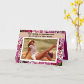 Carte Sentiment d'anniversaire (Fleur jaune)