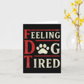 Carte Sentiment de fatigue du chien (Fleur jaune)