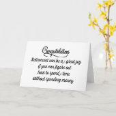 CARTE SENTIMENTS DE RETRAITE COMIQUES (Fleur jaune)