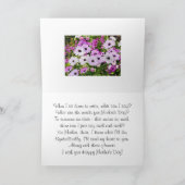Carte Sentiments et fleurs le jour de mère (Intérieur)