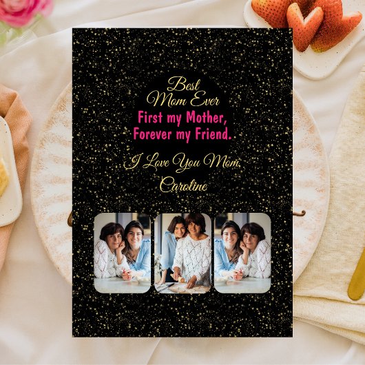 Carte Sentiments Keepsaké Photo moderne Fête des mères