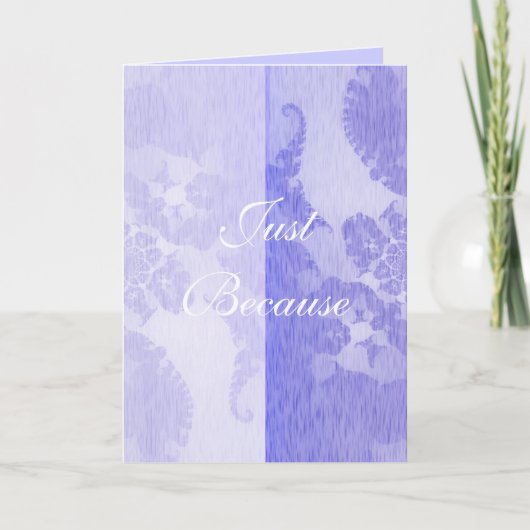 Carte Sentiments Violets Juste Parce Que (Devant)