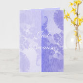 Carte Sentiments Violets Juste Parce Que (Fleur jaune)
