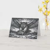 Carte Sentinelle Hibou ailé par BurnsInHell (Fleur jaune)