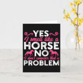 Carte Sentir Comme Un Cheval Drôle Équitation Équitation (Fleur jaune)
