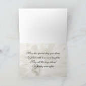 Carte Sépia de félicitations de mariage (Intérieur)