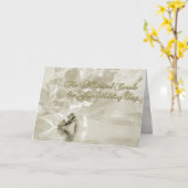 Carte Sépia de félicitations de mariage (Fleur jaune)