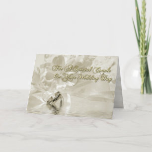 Carte Sépia de félicitations de mariage