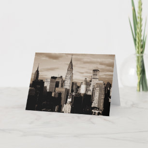 Carte Sepia New York City - Croquis