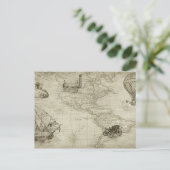 Carte Sepia Old Antique Vintage États-Unis (Debout devant)