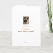 Carte sepia photo de chien avec triste expression désolé (Dos)