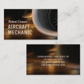 Carte Sepia Retro Mécanique du moteur d'avion (Devant / Derrière)