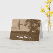 Carte Sepia Spitfire Joyeux anniversaire (Fleur jaune)