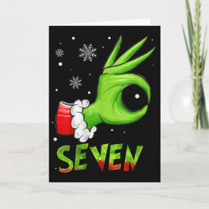 Carte Sept Funny 6 7 Meme Père Noël Noël Xmas Professeur