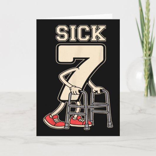 Carte Sept Malade Mème 67 Drôle Sept Malade 7 Avec Un Ch (Devant)