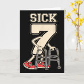 Carte Sept Malade Mème 67 Drôle Sept Malade 7 Avec Un Ch (Fleur jaune)