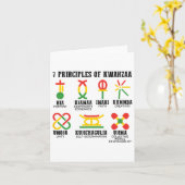 Carte Sept Principes de Kwanzaa Fière Afro-Américaine (Fleur jaune)
