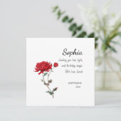 Carte September Aster Personalized Birthday (Debout devant)