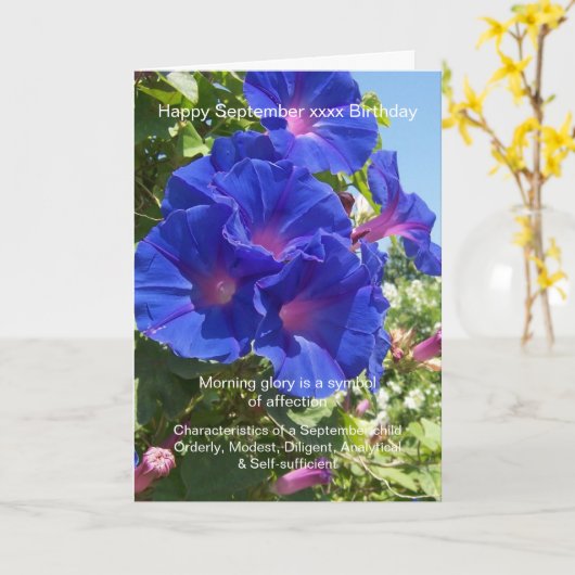 Carte Septembre Anniversaire (Fleur jaune)