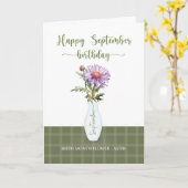 Carte Septembre Anniversaire Aster Birth Mois Flower (Fleur jaune)