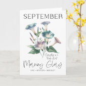 Carte Septembre Anniversaire Mois de naissance Fleur Mat (Fleur jaune)