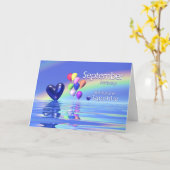 Carte Septembre Anniversaire Sapphire Heart (Fleur jaune)